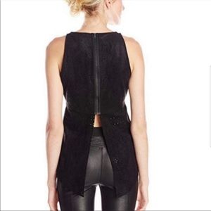 BCBGMAXAZRIA Caralyn Lasar Cut Drape Back Tank